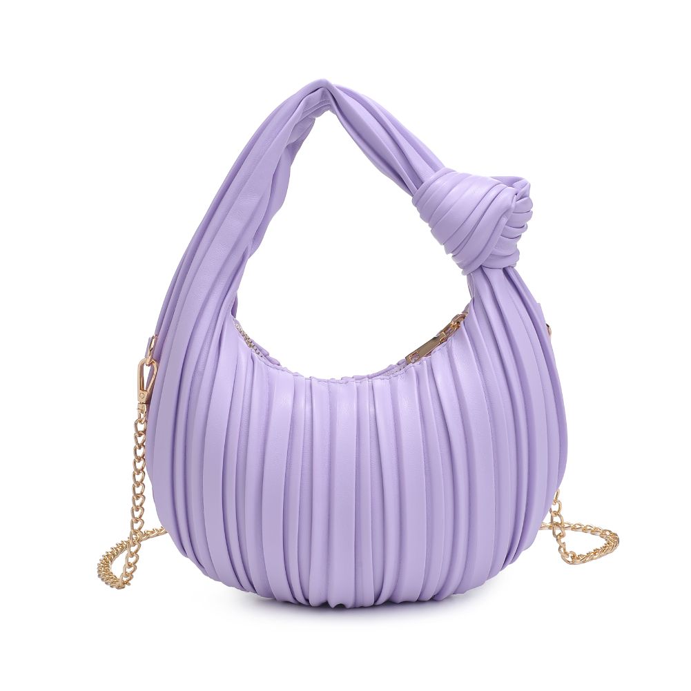 Woman wearing Lavender Urban Expressions Fawna  - Pleated Crossbody 840611106421 View 7 | Lavender
