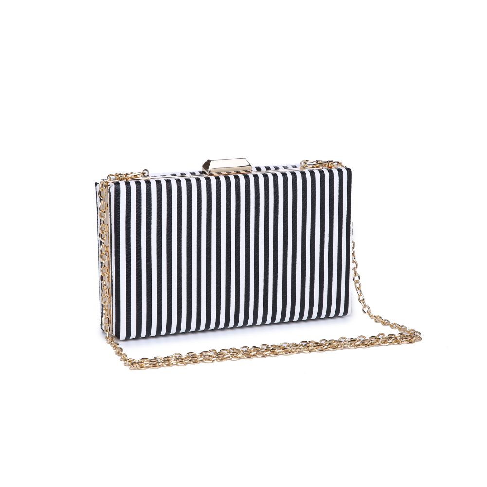 Product Image of Urban Expressions Malta Stripe Clutch NA-840611161055 View 2 | Black White