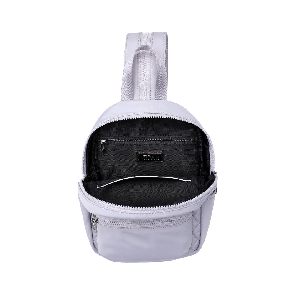 Product Image of Urban Expressions Brynlee Sling Backpack 840611180469 View 8 | Grey