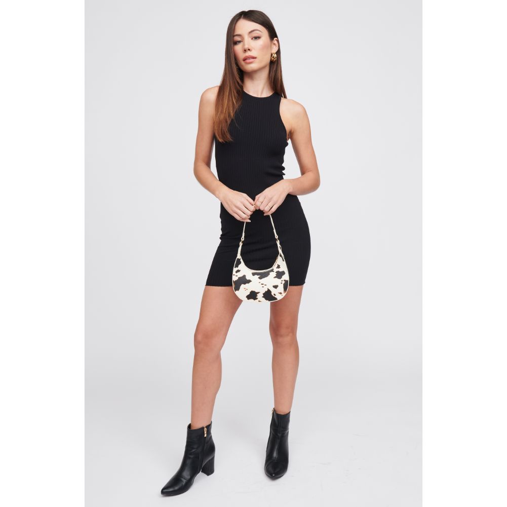 Woman wearing Cow Urban Expressions Betsy Baguette 818209019187 View 3 | Cow