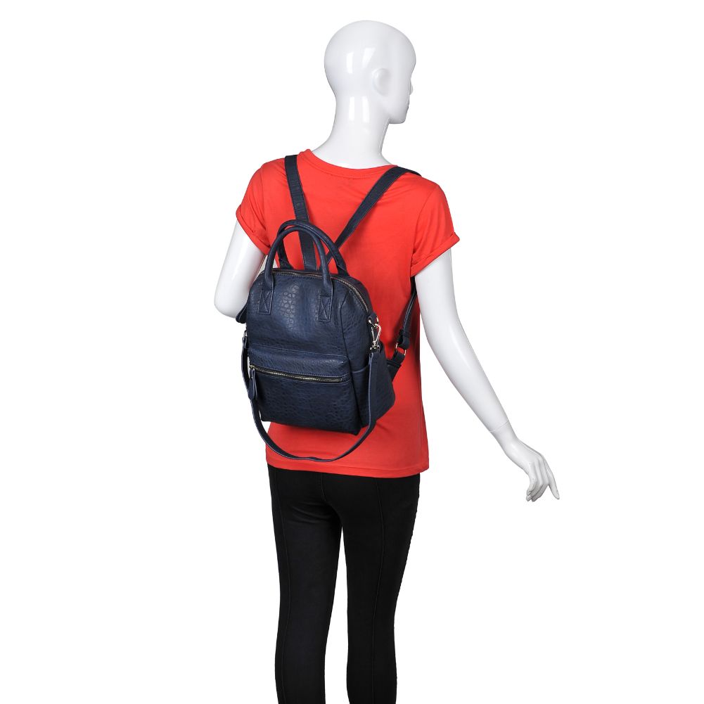 Product Image of Urban Expressions Andre Textured Backpack NA-840611164445 View 5 | Navy