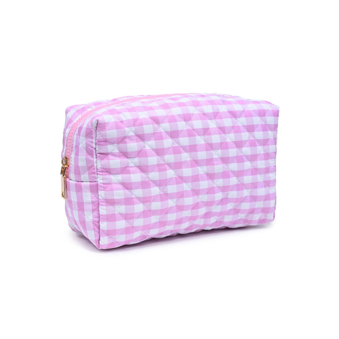 Urban Essentials Check Mate Cosmetic & Travel Organizer Pouch 840504209833 View 6 | Soft Pink