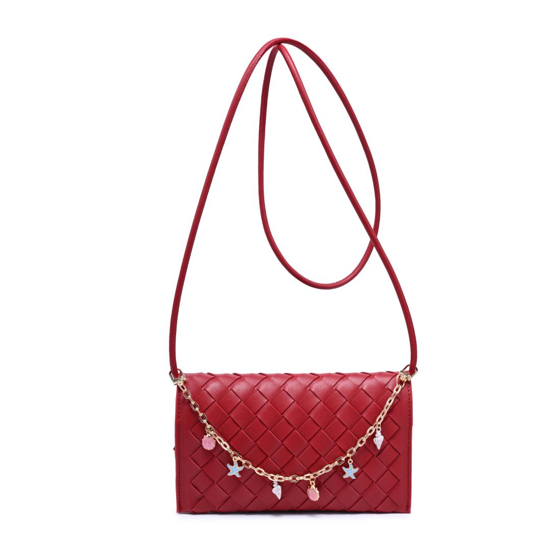 Woman wearing Red Urban Expressions Aubrey Crossbody 840504205637 View 5 | Red