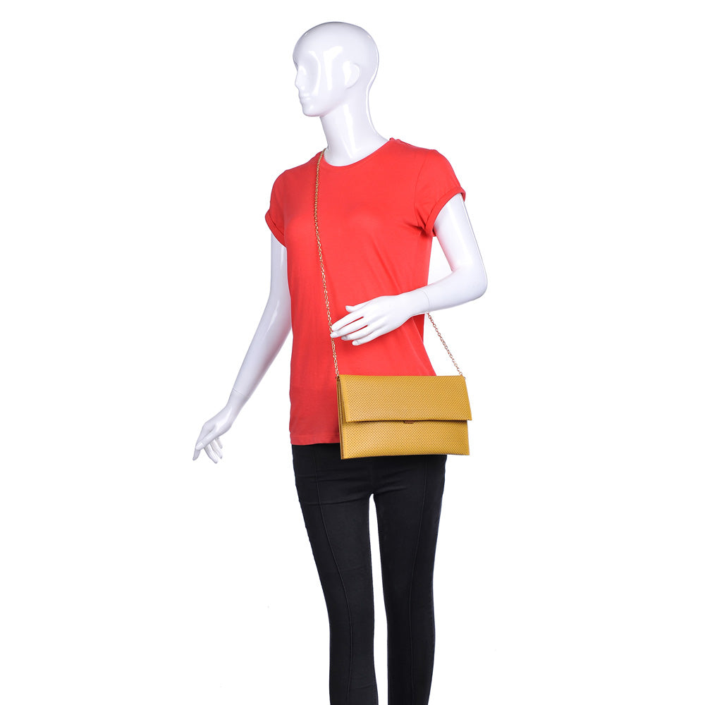 Product Image of Urban Expressions Waverly Clutch NA-840611159557 View 5 | Mustard