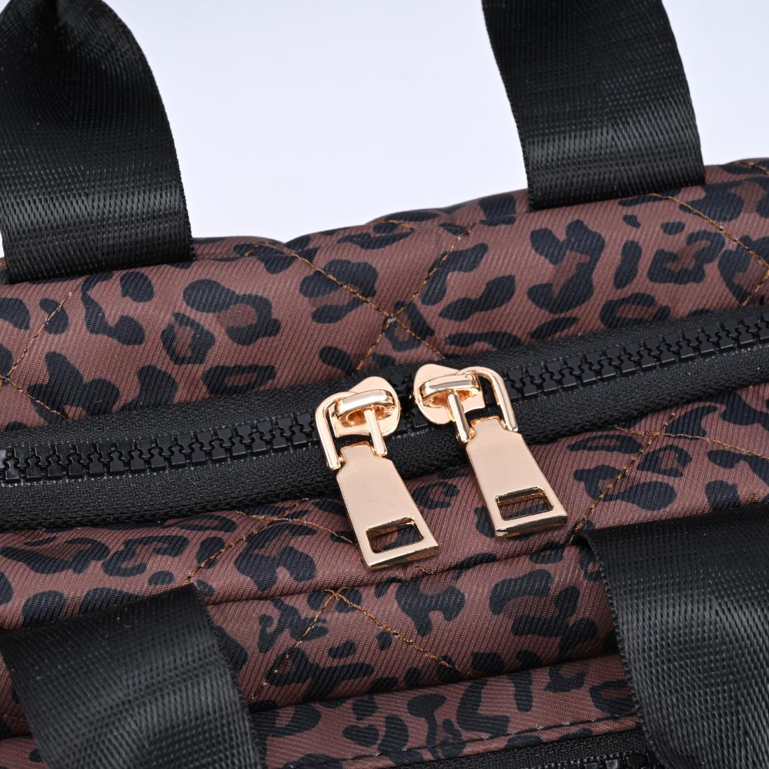 Urban Essentials Leopard Lane Brush Holder 840504209802 View 8 | Chocolate Leopard