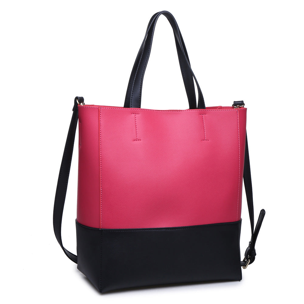 Woman wearing Fuchsia Urban Expressions Marlin Tote 840611144713 View 6 | Fuchsia