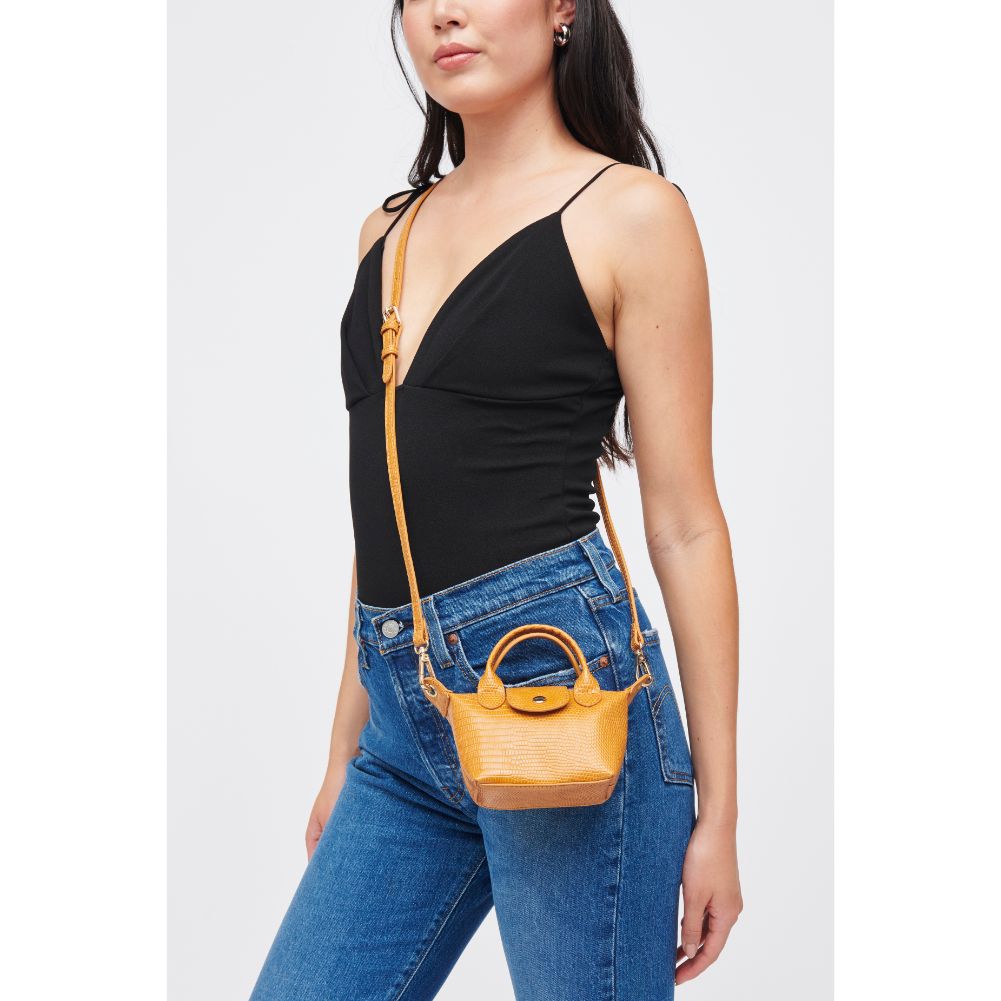 Woman wearing Mustard Urban Expressions Hayley Mini Bag 840611185693 View 2 | Mustard