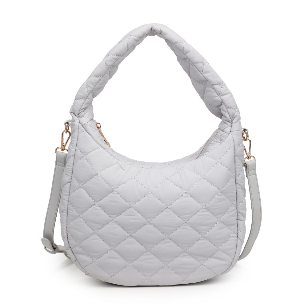 Product Image of Urban Expressions Sonoma - Quilted Nylon Hobo 840611118486 View 5 | Dove Grey