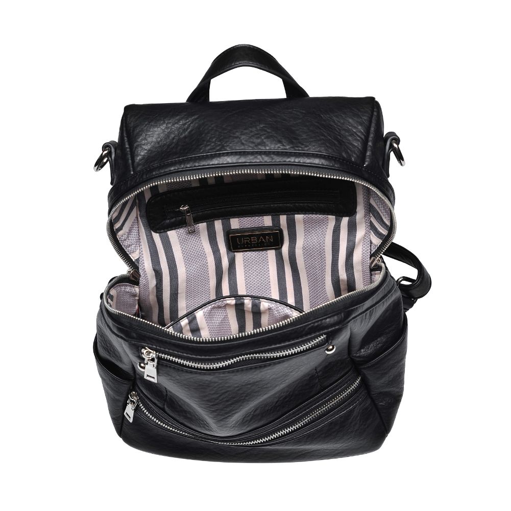 Product Image of Urban Expressions Juliette Textured Backpack NA-840611164681 View 4 | Black