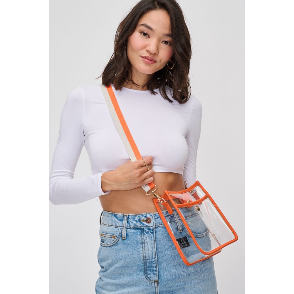 Woman wearing Orange Urban Expressions Beckham Crossbody 840611120007 View 2 | Orange
