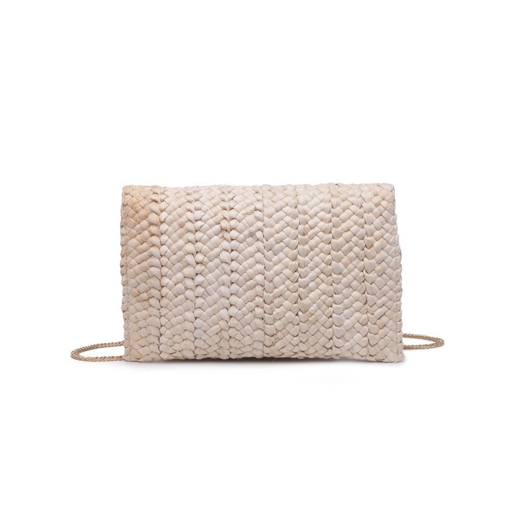 Woman wearing White Urban Expressions Aegean Clutch 840611100764 View 7 | White