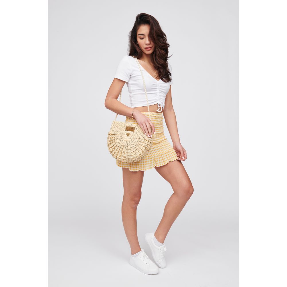 Woman wearing Cream Urban Expressions Exuma Crossbody 818209018678 View 3 | Cream