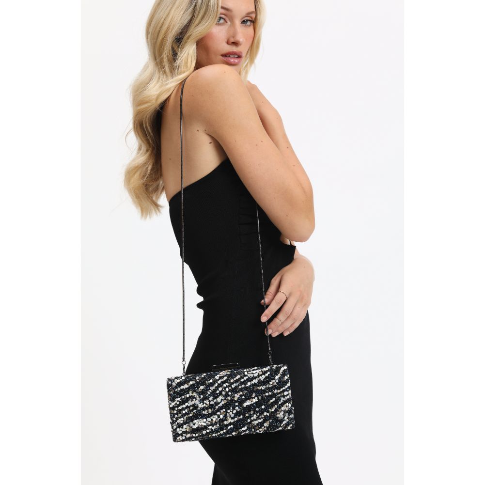 Woman wearing Black Urban Expressions Eliza Evening Bag 840611120908 View 3 | Black