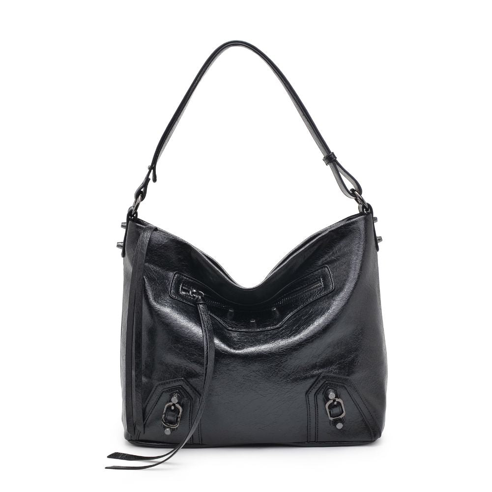 Woman wearing Black Urban Expressions Yolonda Hobo 840611105646 View 5 | Black