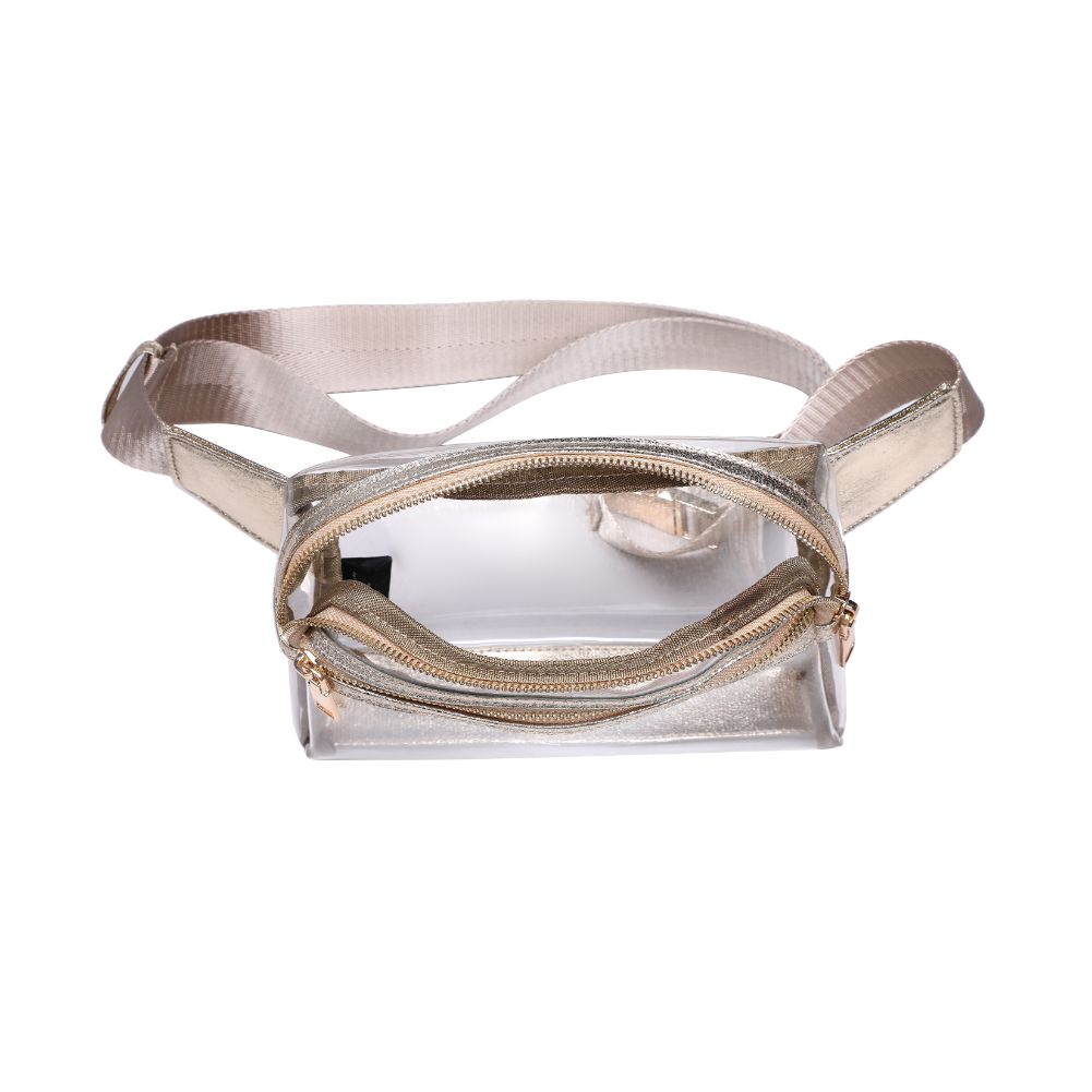 Woman wearing Gold Urban Expressions Air Belt Bag 840611120793 View 9 | Gold