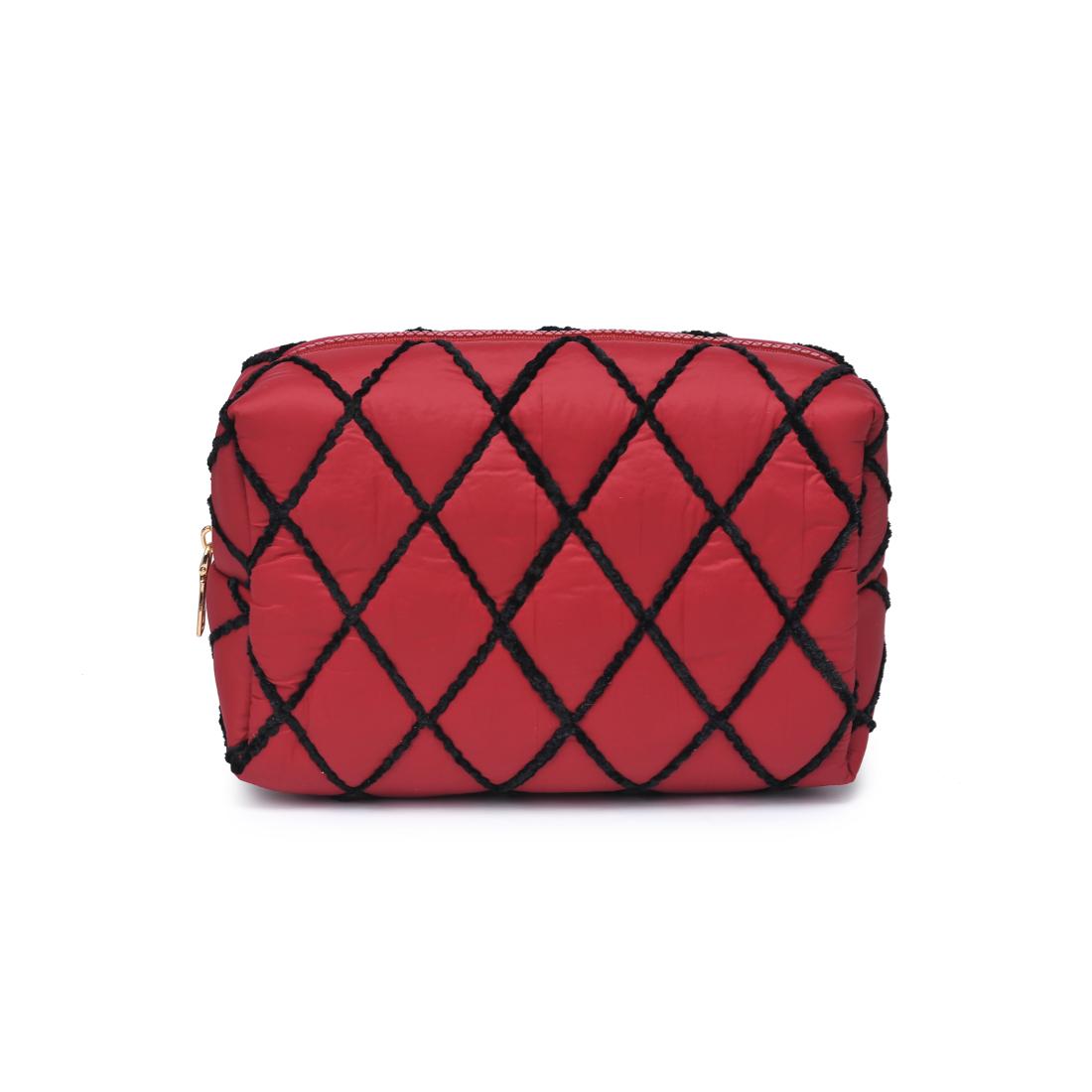 Urban Essentials Zinnia Cosmetic & Travel Organizer Pouch 818209017398 View 5 | Dark Red