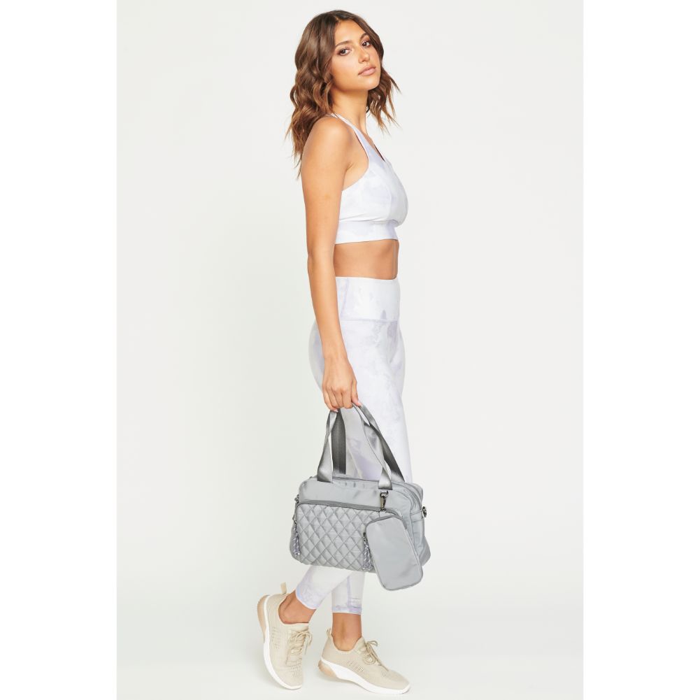 Woman wearing Carbon Urban Expressions Payton Crossbody 840611180568 View 3 | Carbon