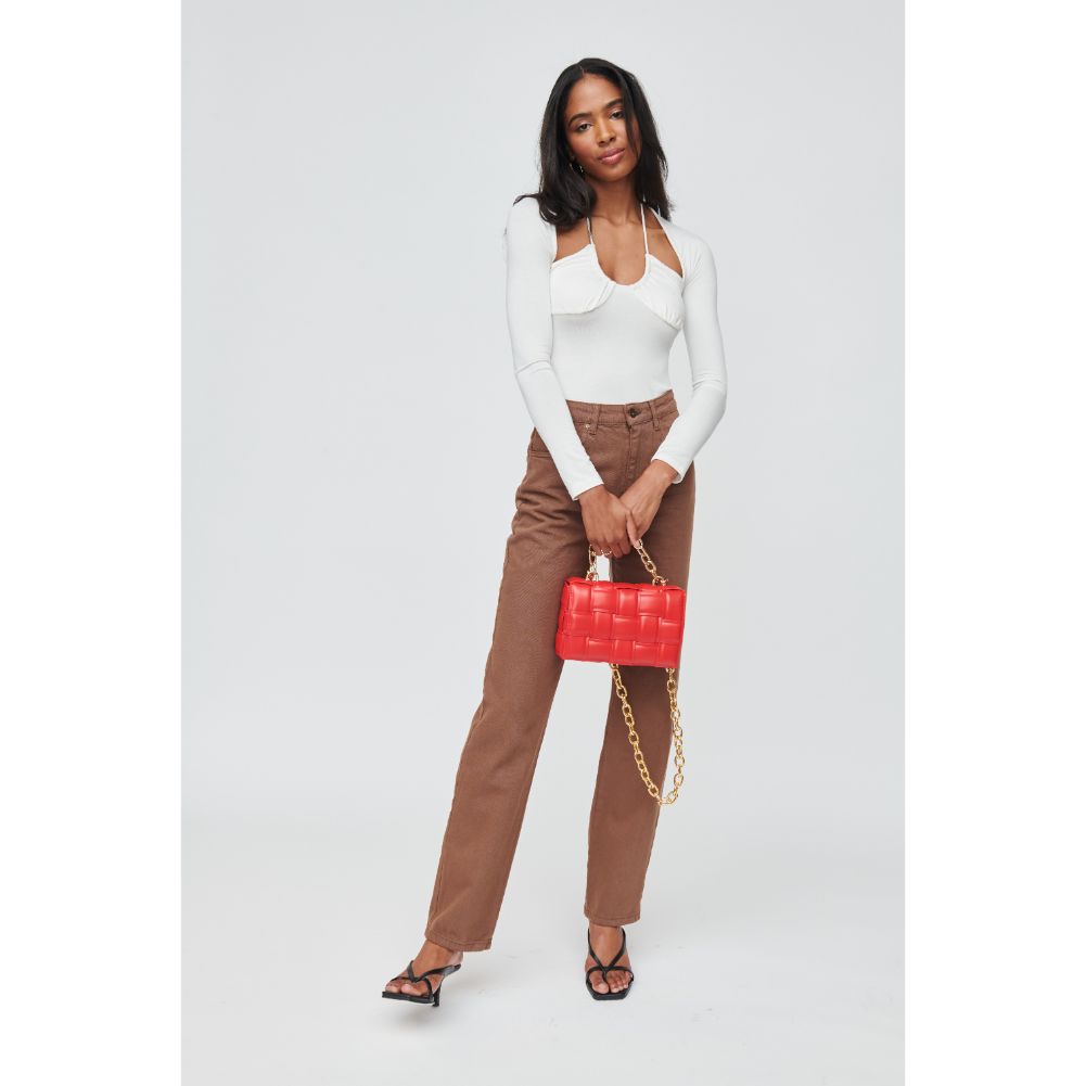 Woman wearing Red Urban Expressions Ines Crossbody 840611100481 View 3 | Red