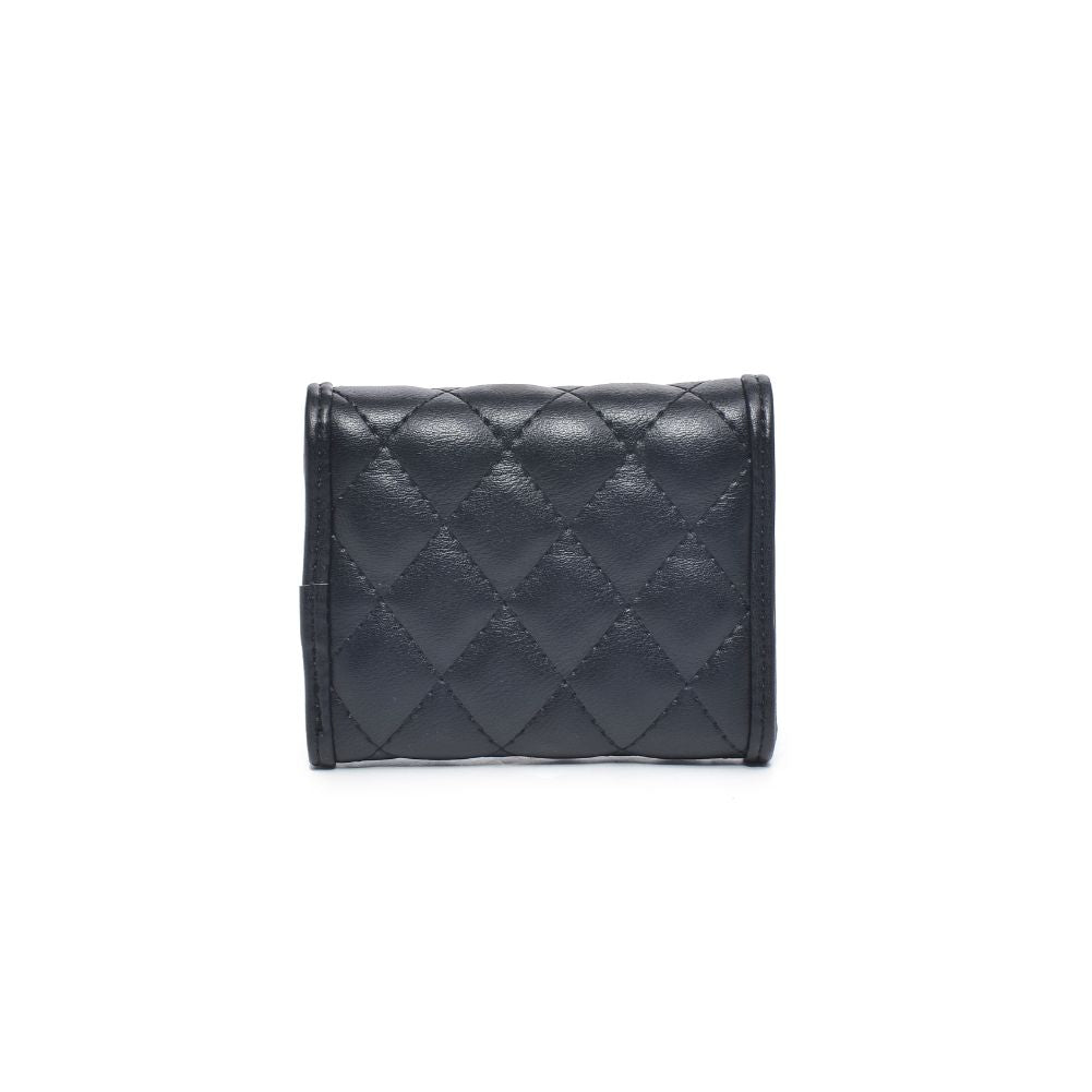Woman wearing Black Urban Expressions Shantel - Quilted Wallet 840611104731 View 7 | Black