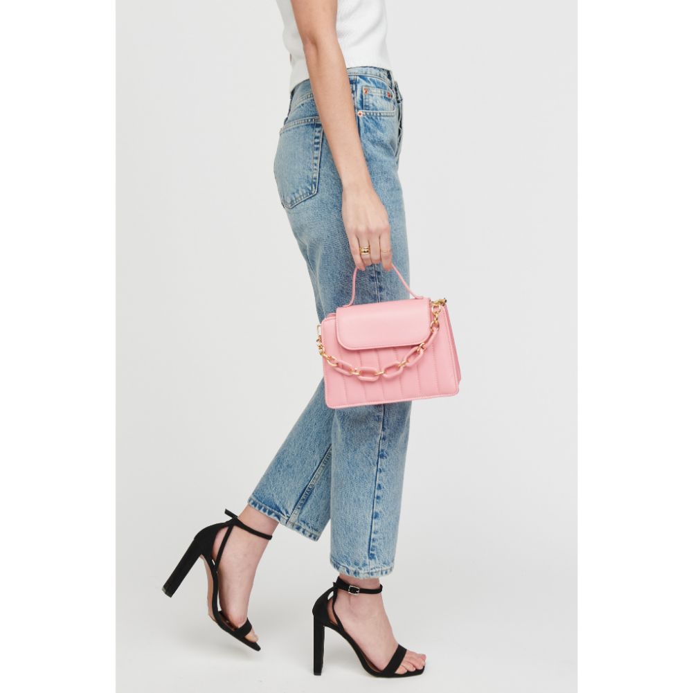 Woman wearing Bubblegum Urban Expressions Yasmin Crossbody 818209019972 View 2 | Bubblegum