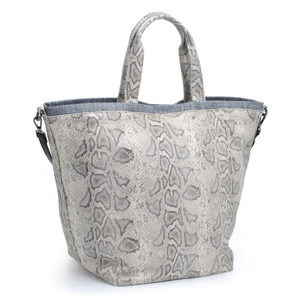 Product Image of Urban Expressions Maeve Tote 840611181411 View 6 | Black White Snake