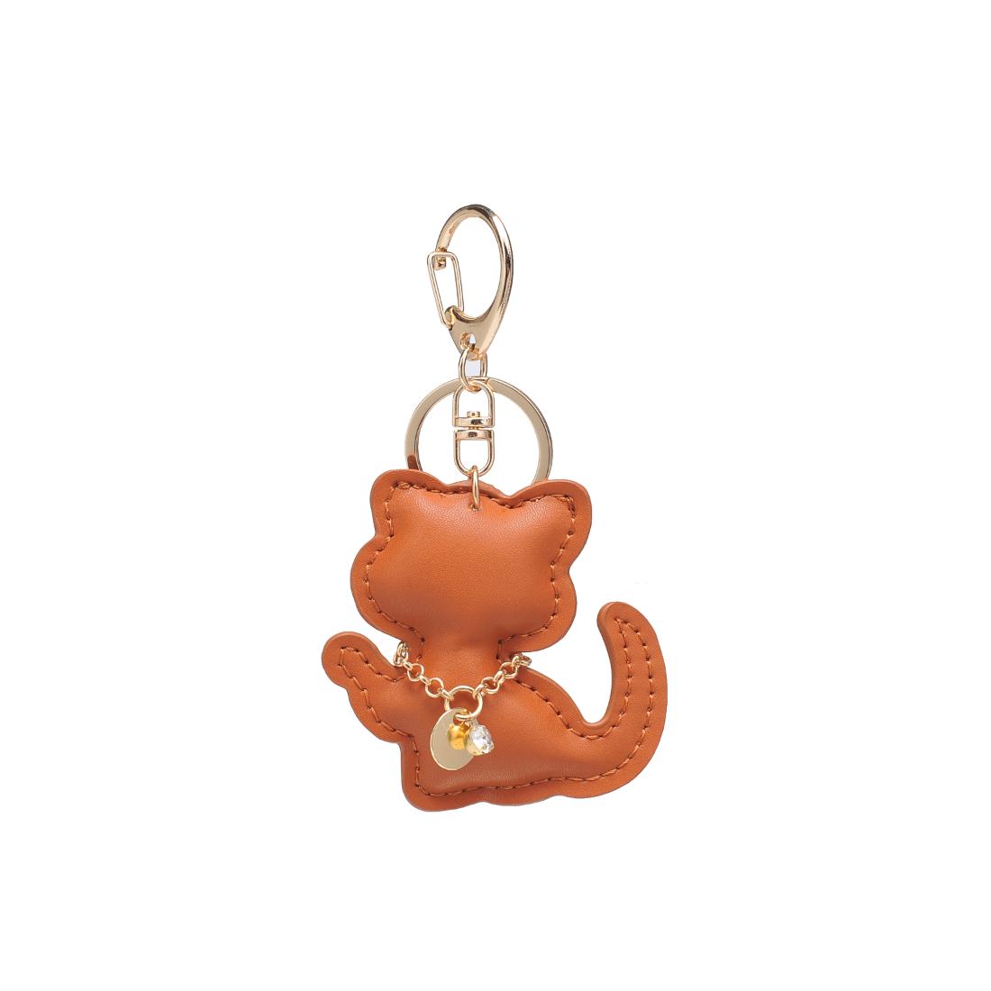 Product Image of Urban Expressions Kittie Keychain Charm 840611150745 View 5 | Tan