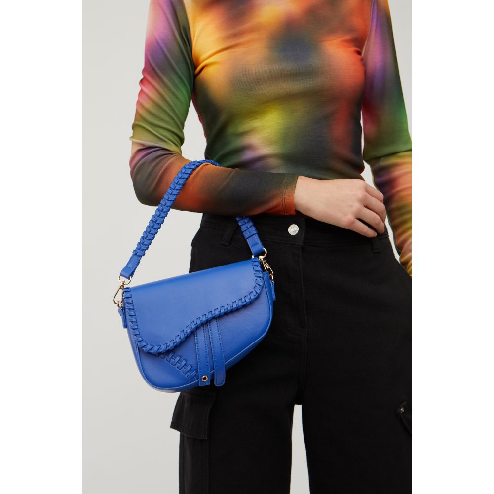 Woman wearing Electric Blue Urban Expressions Sloane Crossbody 840611128065 View 1 | Electric Blue