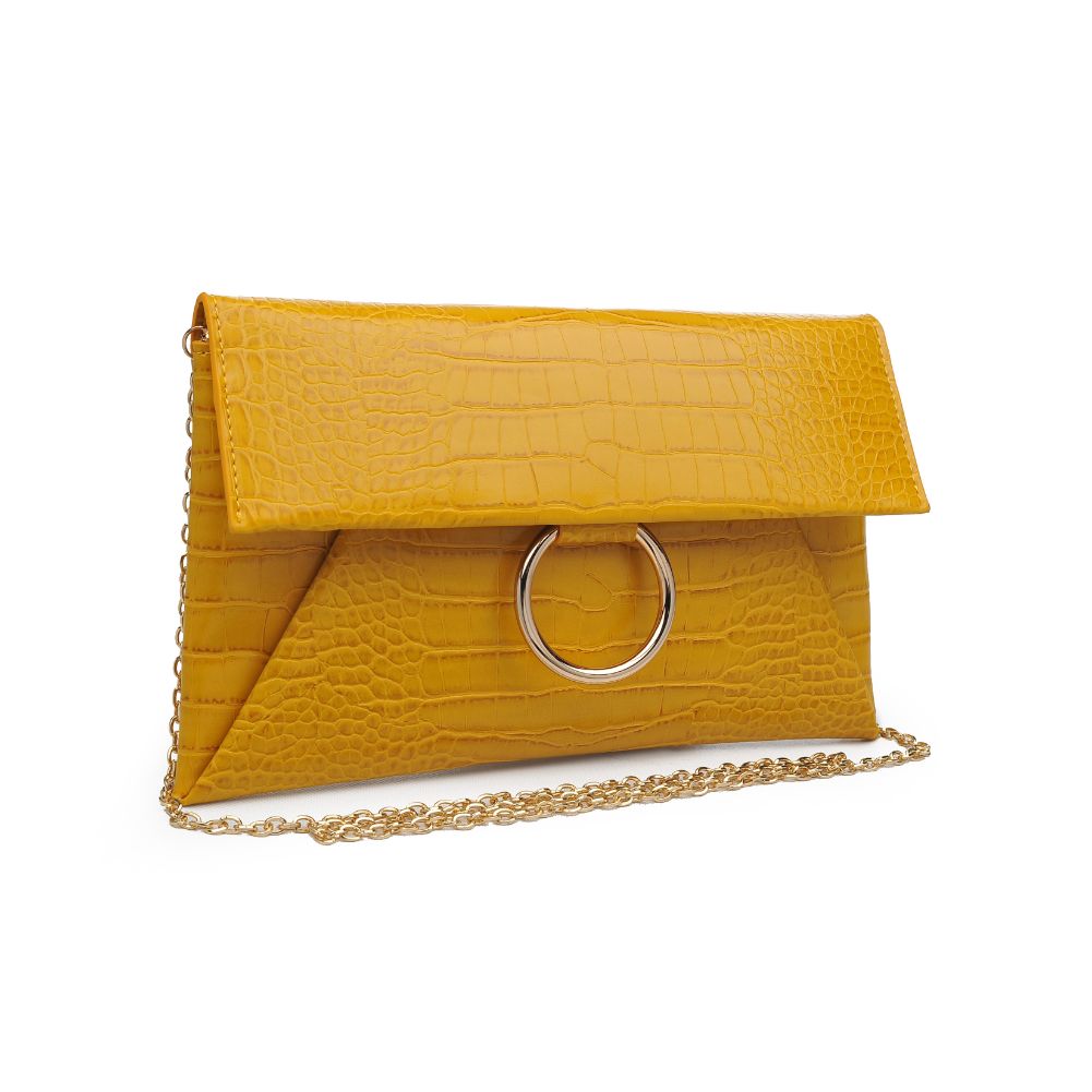 Product Image of Urban Expressions Alyssa Clutch 840611157317 View 6 | Mustard Croc