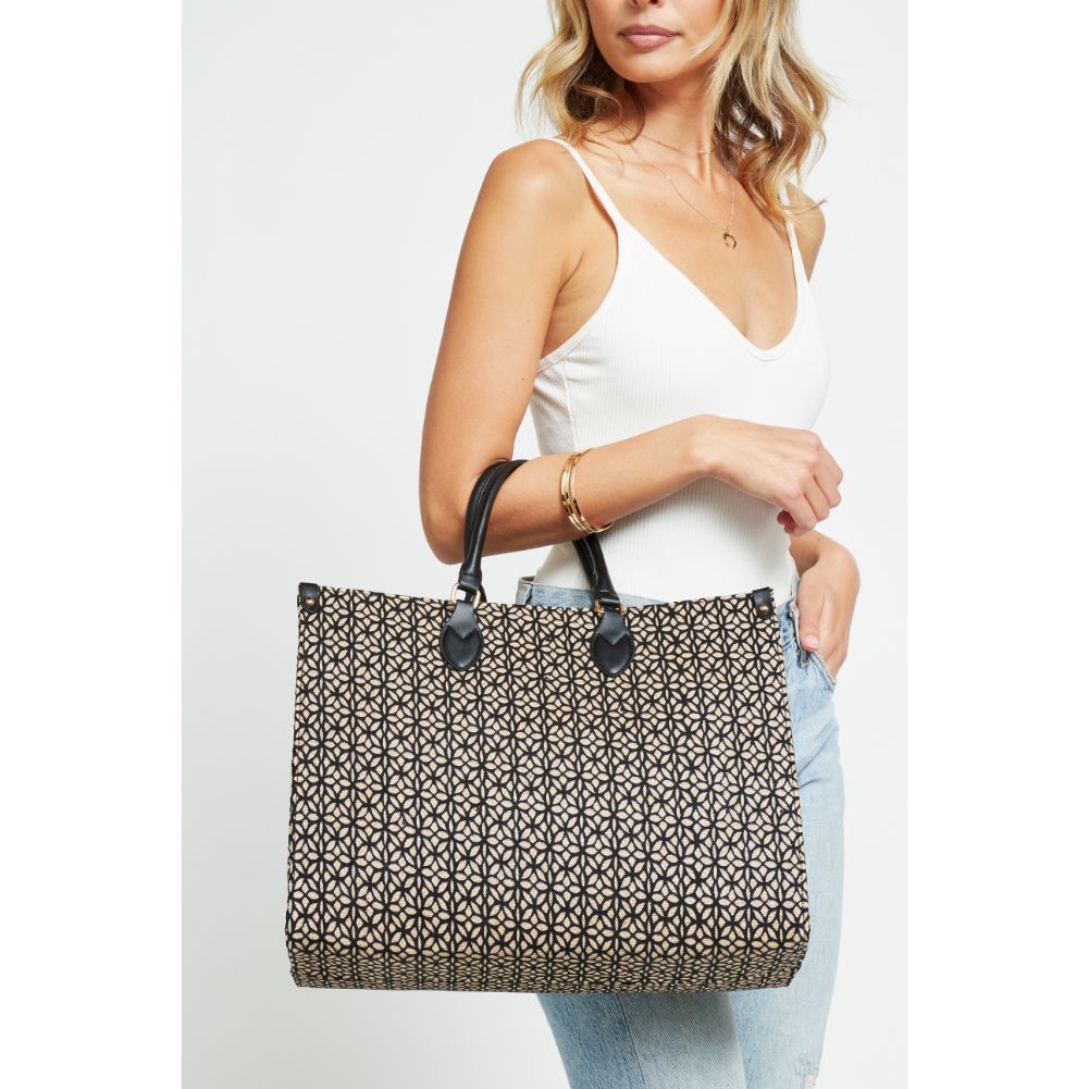 Woman wearing Black Urban Expressions Esme Tote 840611181619 View 2 | Black
