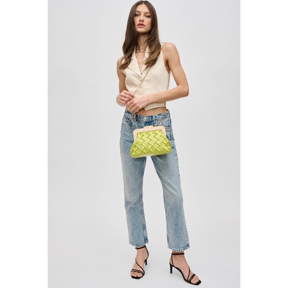 Woman wearing Citron Urban Expressions Matilda Clutch 840611192097 View 3 | Citron