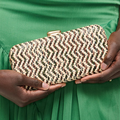 Woman wearing Green Multi Urban Expressions Valentina Evening Bag 840504206504 View 1 | Green Multi