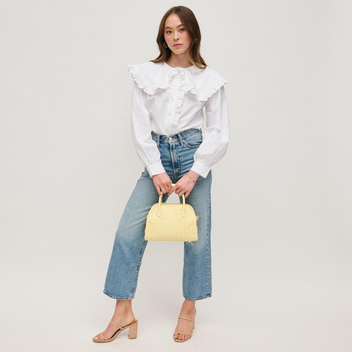 Woman wearing Butter Urban Expressions Kristie Crossbody 840611144935 View 3 | Butter