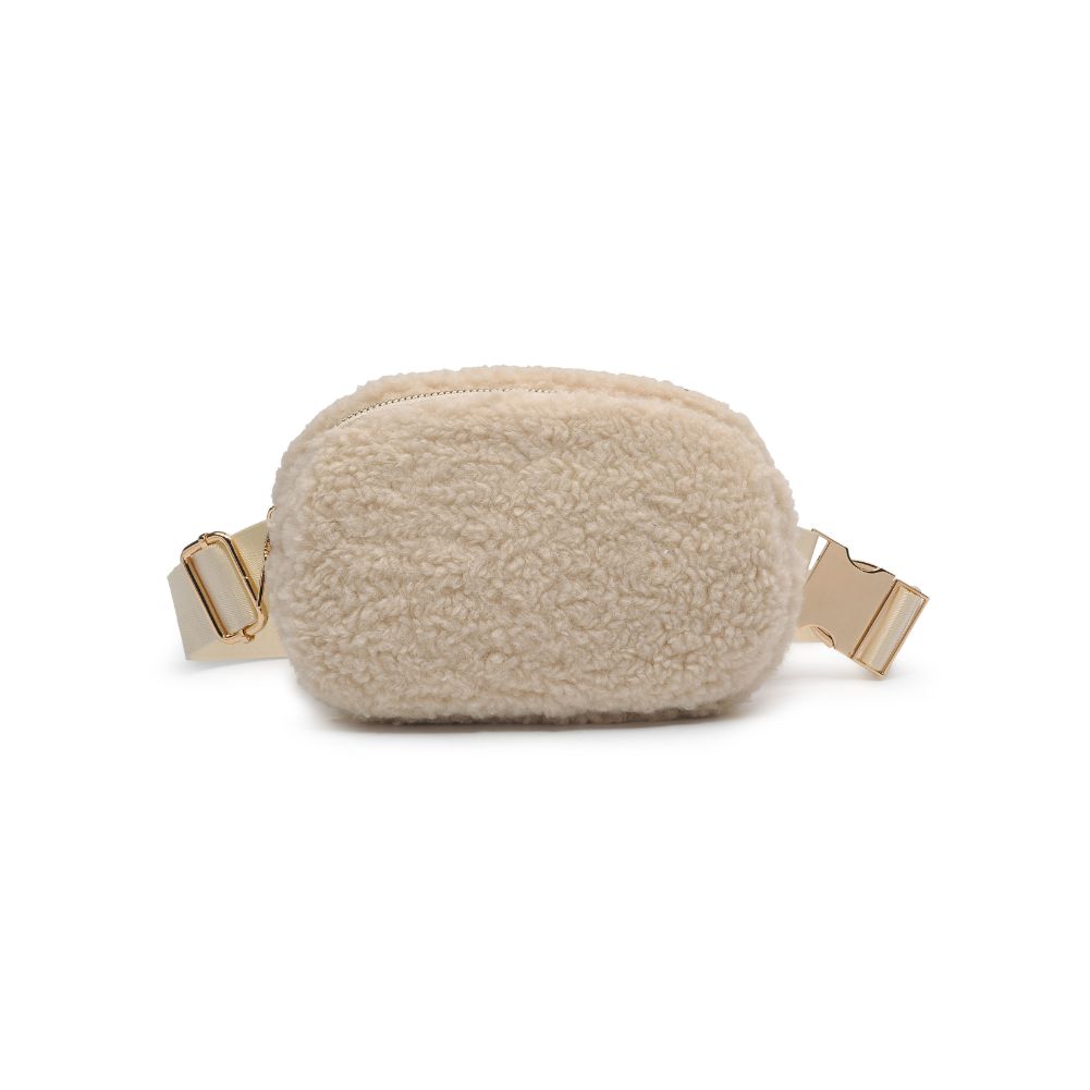 Woman wearing Ivory Urban Expressions Santi Belt Bag 840611190444 View 5 | Ivory