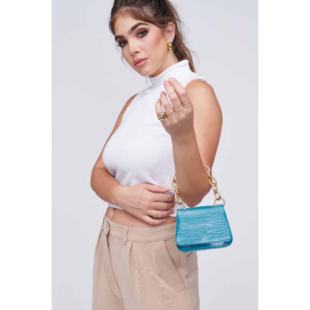 Woman wearing Denim Urban Expressions Alesha Mini Bag 818209011167 View 4 | Denim