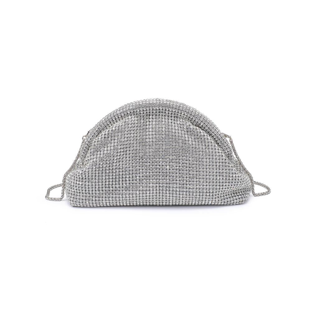 Woman wearing Silver Urban Expressions Mariah Evening Bag 840611129949 View 5 | Silver