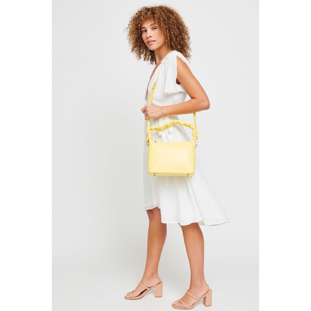 Woman wearing Lemon Urban Expressions Maddie Crossbody 840611179340 View 4 | Lemon