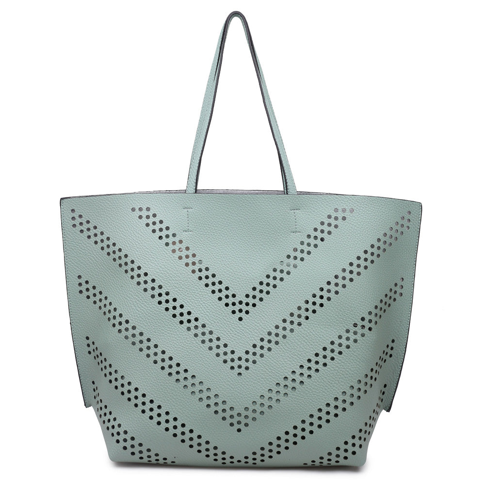 Woman wearing Seafoam Urban Expressions Rome Tote NA-840611125576 View 5 | Seafoam