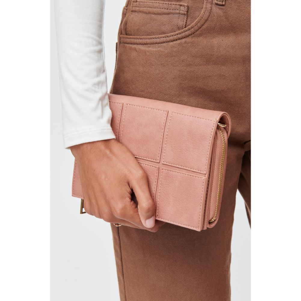 Woman wearing Blush Urban Expressions Raelynn Crossbody 840611103925 View 1 | Blush