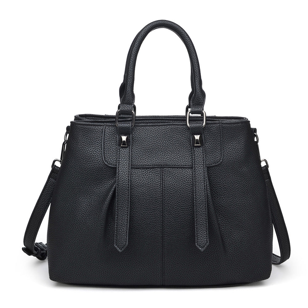 Woman wearing Black Urban Expressions Austin Satchel NA-840611150547 View 5 | Black
