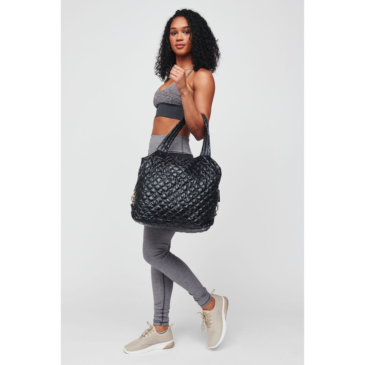 Woman wearing Black Urban Expressions Wanderlust - Large Tote 840611157553 View 2 | Black