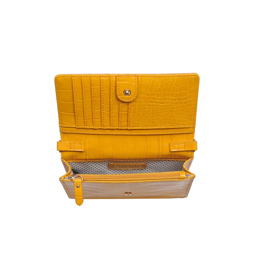 Product Image of Urban Expressions Emma Snake Crossbody 840611173904 View 4 | Mustard