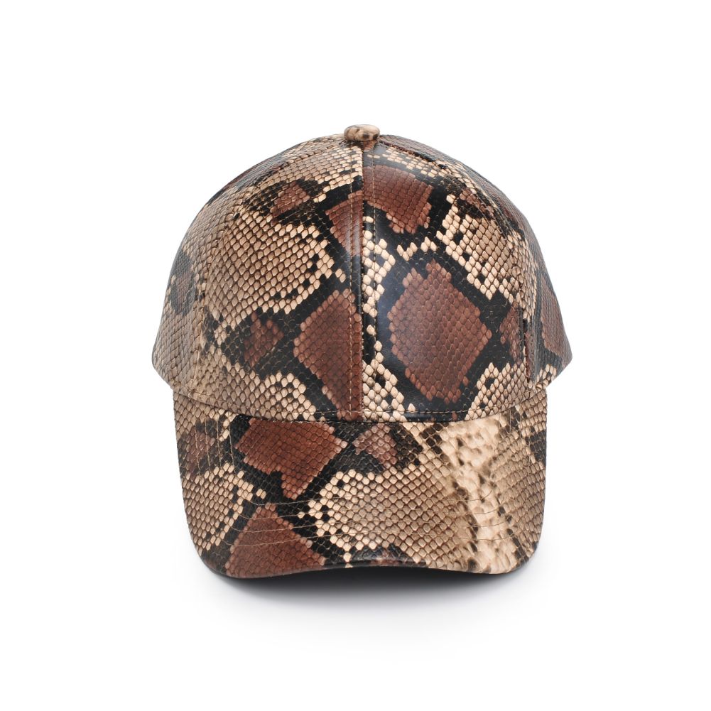 Product Image of Urban Expressions Vegan Leather Baseball Hat Baseball Cap 818209014731 View 6 | Natural Snake