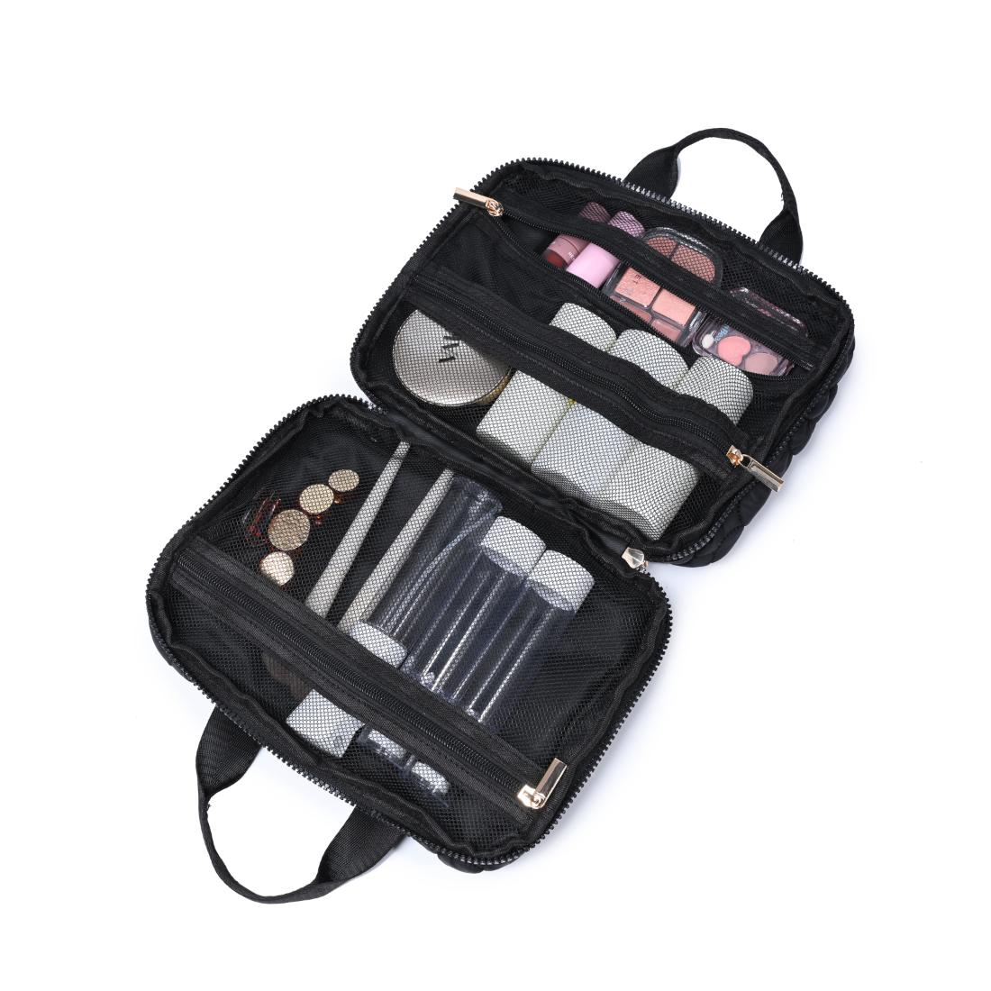 Woman wearing Black Urban Essentials Petal Plush - Nylon Travel Organizer 840611195111 View 2 | Black