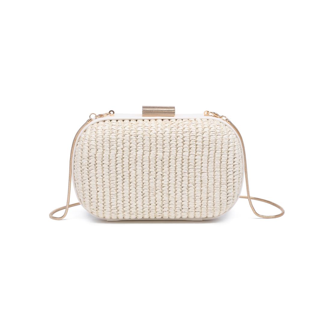 Woman wearing Ivory Urban Expressions Alix Evening Bag 840504206283 View 7 | Ivory