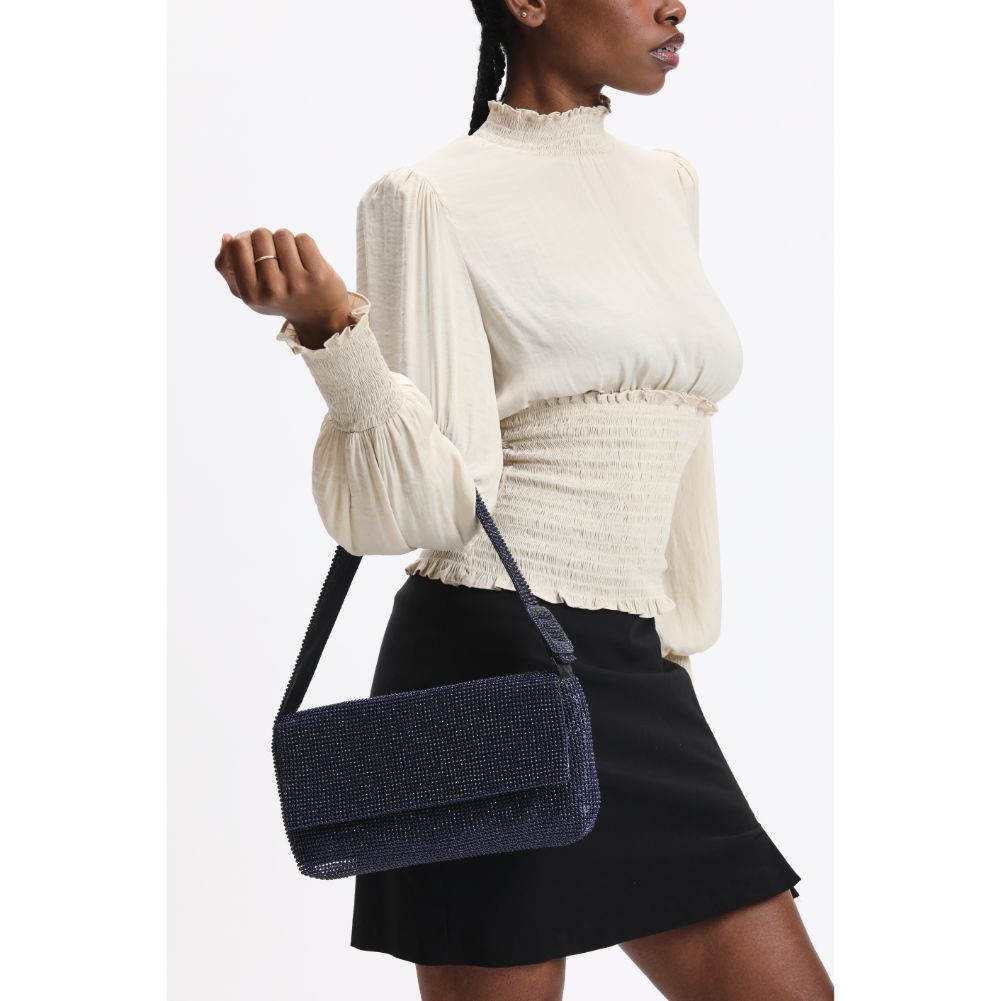 Woman wearing Midnight Urban Expressions Thelma Evening Bag 840611190536 View 1 | Midnight