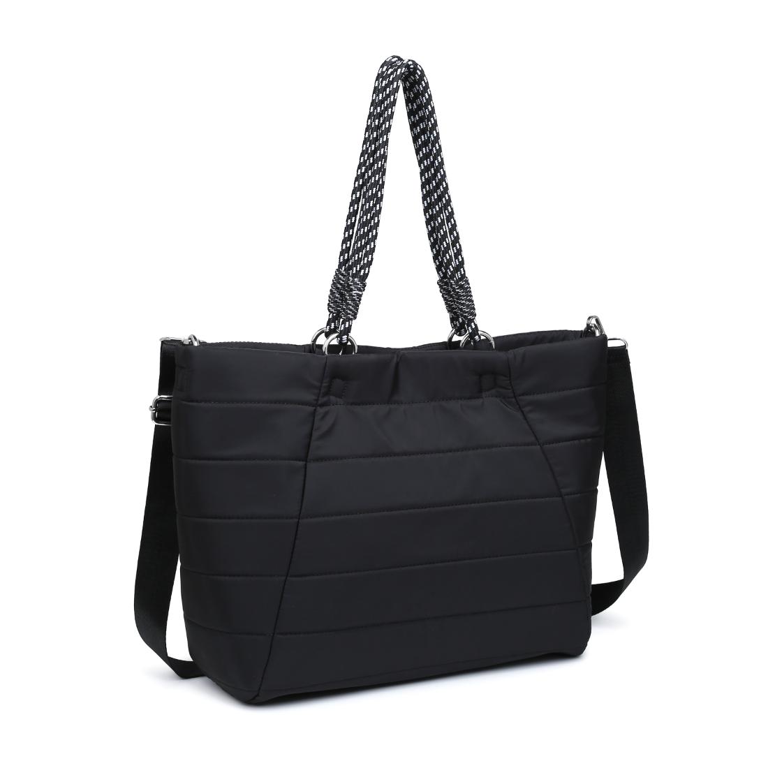 Woman wearing Black Urban Expressions Lyla Tote 840504206122 View 6 | Black
