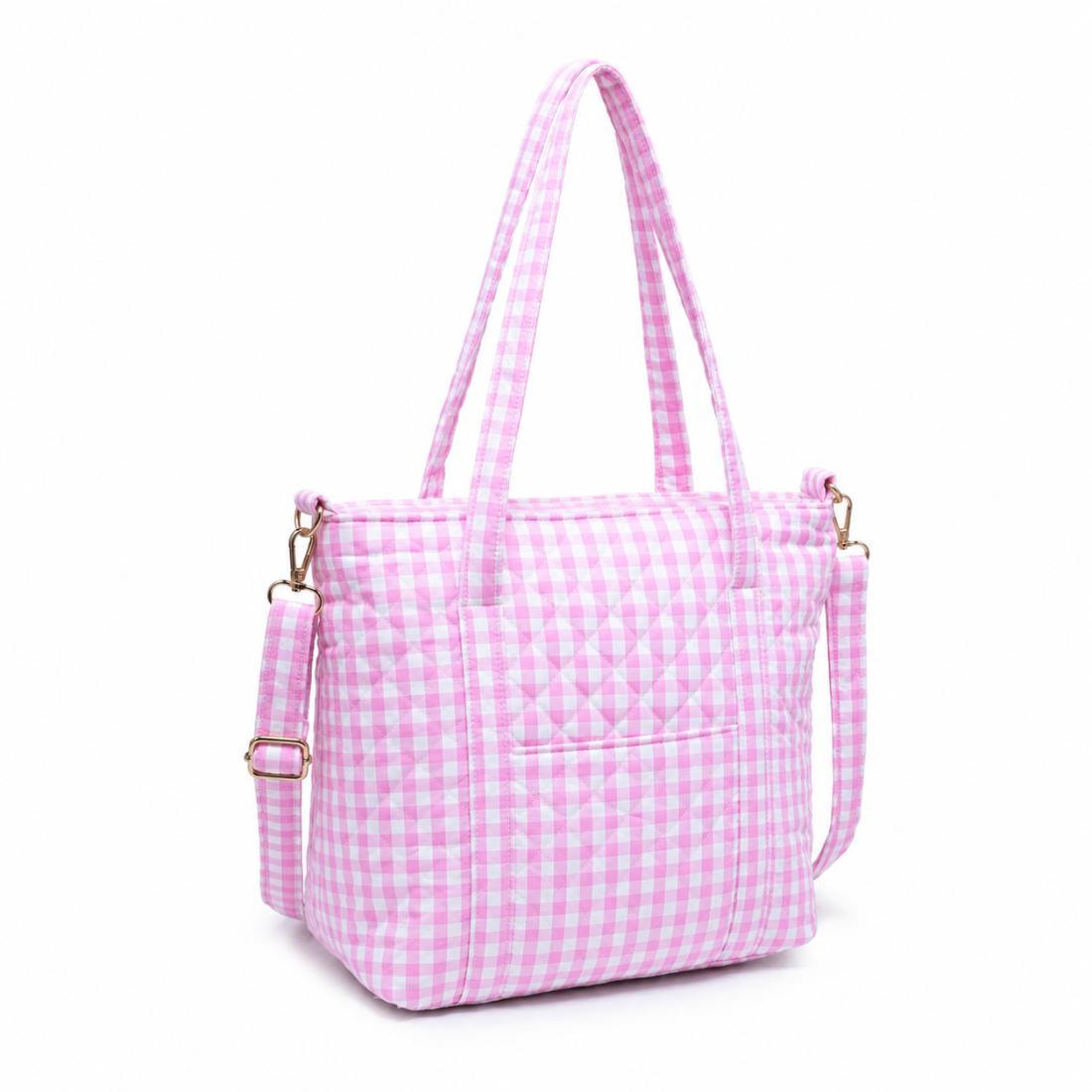 Urban Essentials Checkmate - Mini Tote Crossbody 840504216794 View 1 | Soft Pink