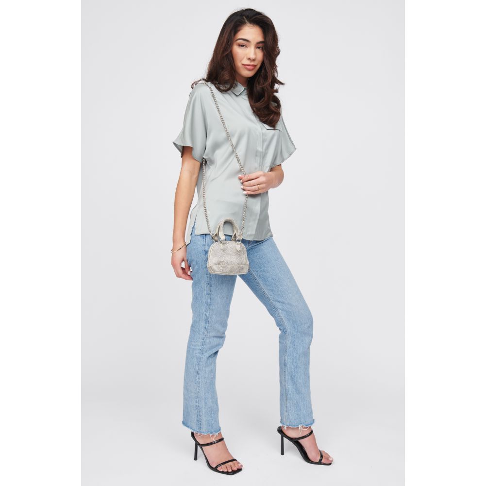 Woman wearing Grey Urban Expressions Bambi Crossbody 818209013680 View 3 | Grey