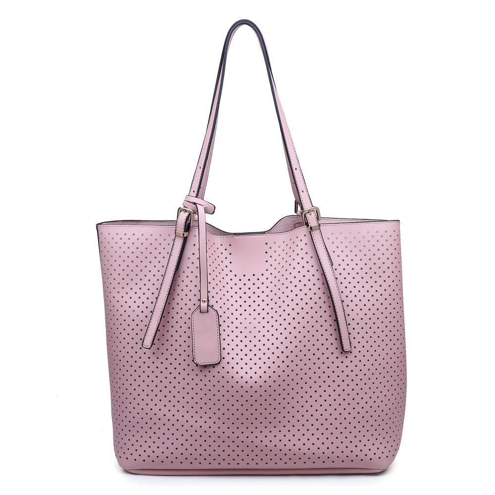Woman wearing French Rose Urban Expressions Payson Tote NA-840611141064 View 5 | French Rose