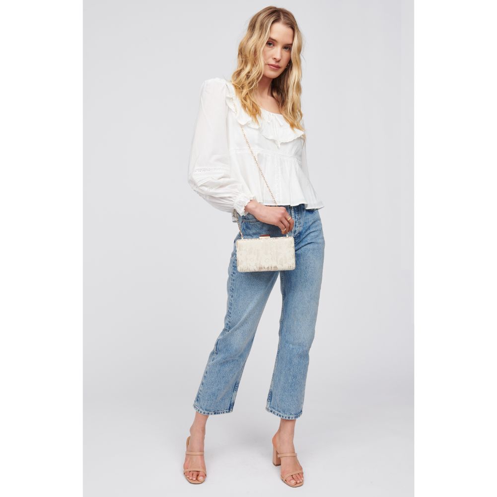 Woman wearing Natural Urban Expressions Azalea Minaudiere 818209016766 View 3 | Natural